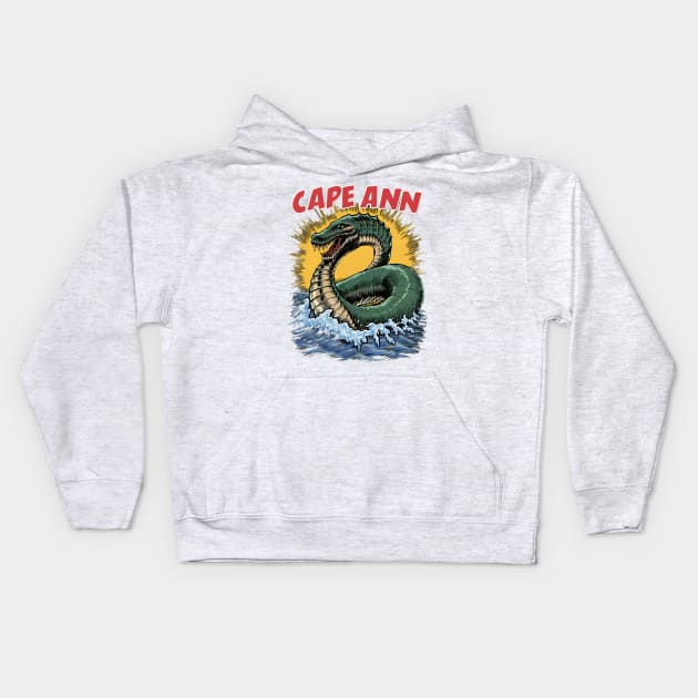 The Cape Ann Serpent Kids Hoodie by OldSchoolRetro